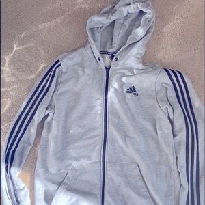Black and Grey Adidas zip up hoodie
